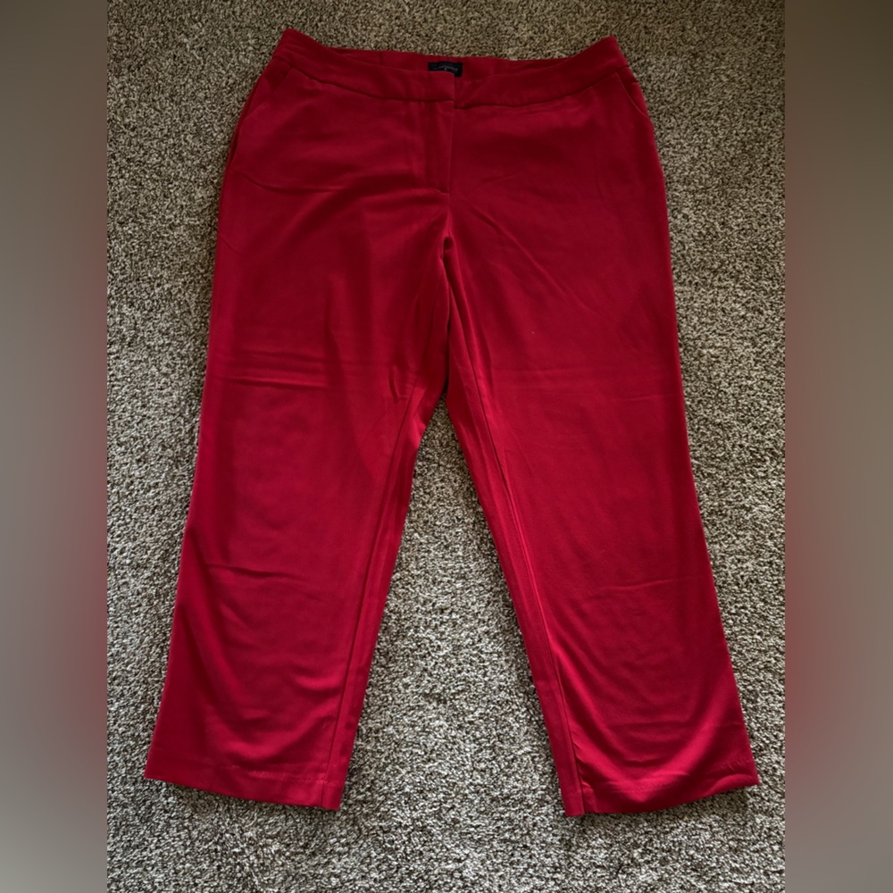Investments II Red Dress Pants Size 20W Short